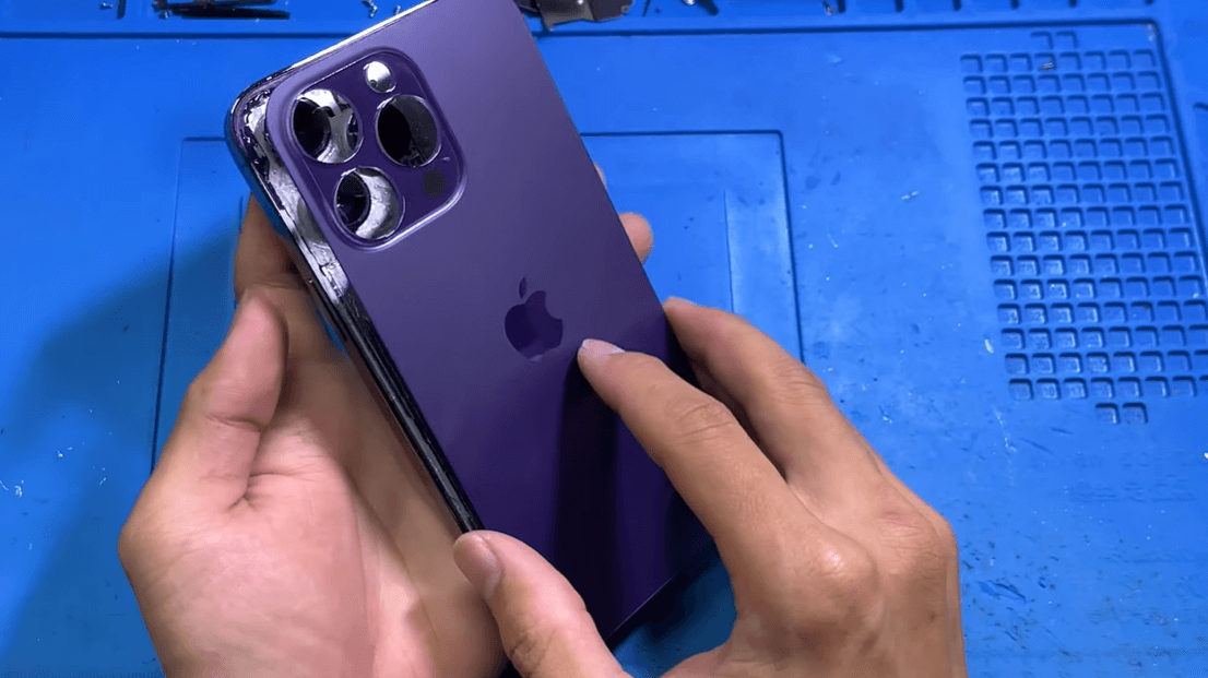 Biểu hiện của mặt kính lưng iPhone 14 Pro Max bị hư hại